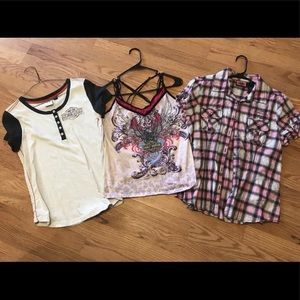 Women’s Harley Davidson lot, size large